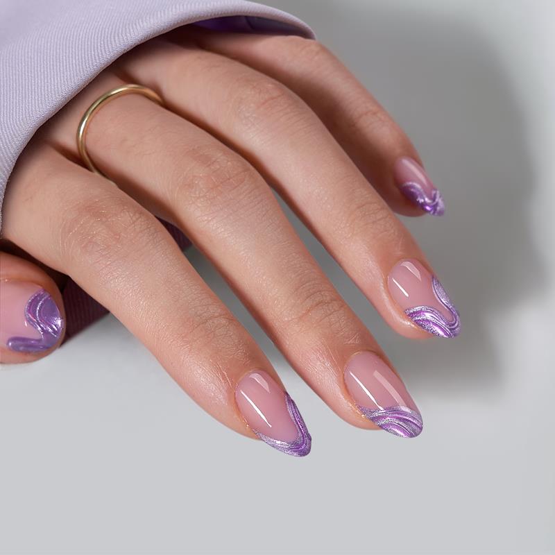 Mermaid Tail Almond Nails